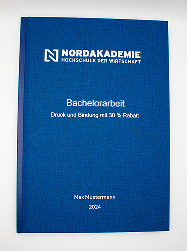 Druck und Bindung von Hardcover für die Nordakademie